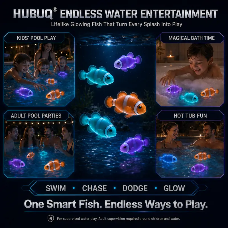 HUBUQ® Interactive Light-Up Robotic Toy Fish