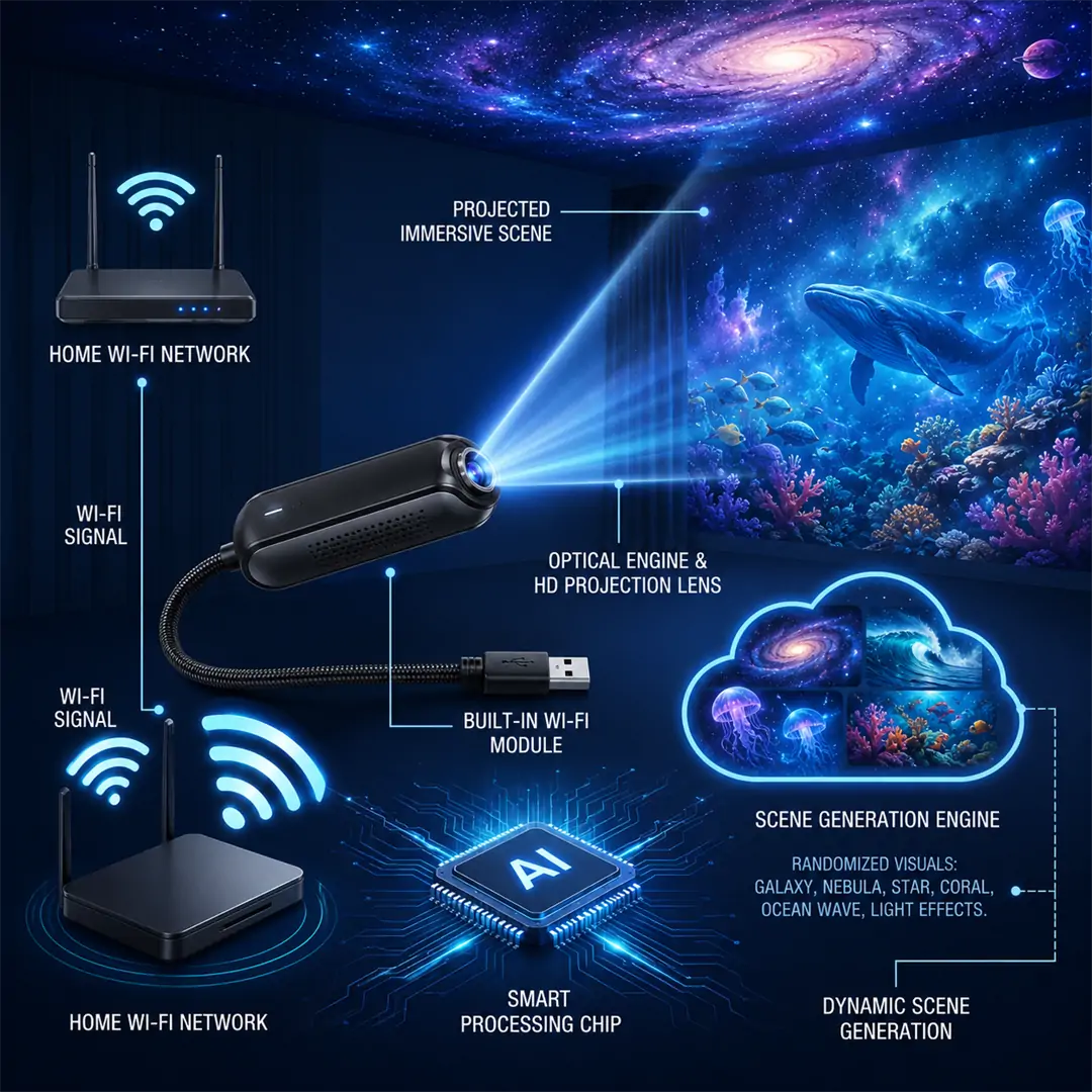 Comauo® Night Light Projector